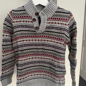 Janie and Jack Multicolor Patterned Kids Sweater